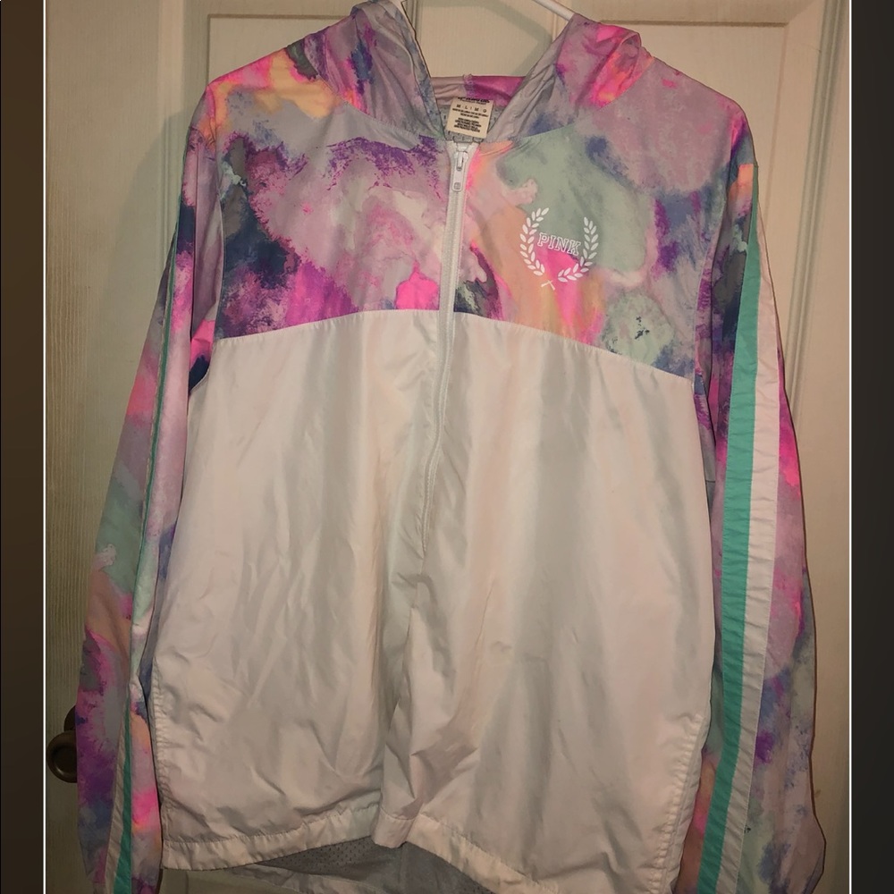 PINK Watercolor Windbreaker